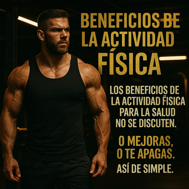 Los beneficios de la actividad física para la salud no se discuten. Se aplican. O mejoras, o te apagas. Así de simple.