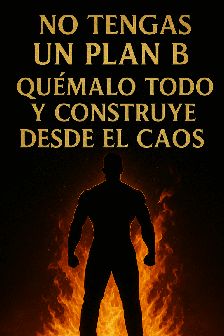 No Tengas un Plan B. Quémalo todo y construye desde el caos con decisión, enfoque total y mentalidad de conquista. Solo el que arriesga domina.