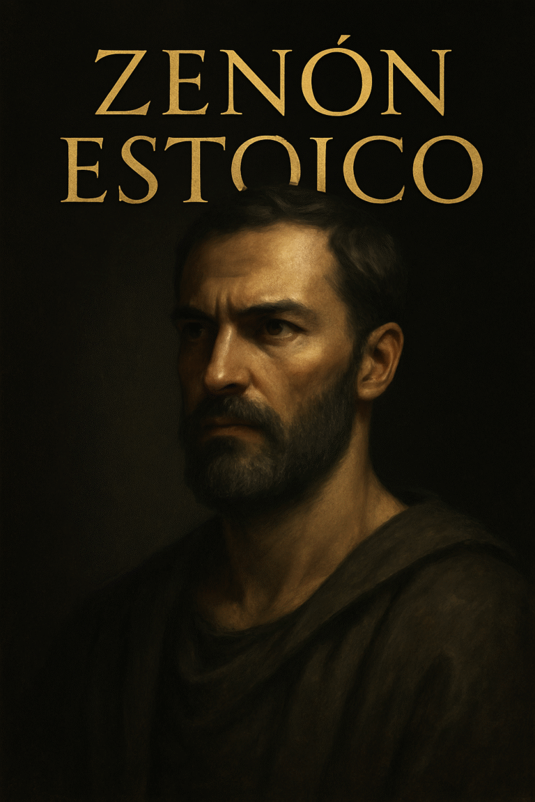 Descubre la filosofía de Zenón, fundador del estoicismo, y cómo sus enseñanzas forjan carácter y dominio interior hoy.