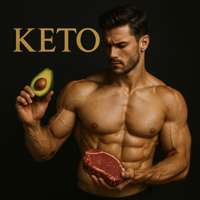 Dieta cetogénica para la pérdida de grasa masculina. Convierte tu cuerpo en una máquina de quema grasa y esculpe tu físico con disciplina.